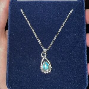 Elegant Montana Silversmiths Necklace and Earrings with Blue Gemstone